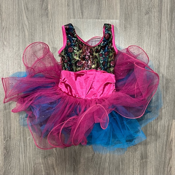 Weissman Rainbow Leopard Print Dance Costume - Picture 3 of 7